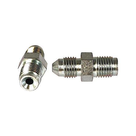 Straight, -3An X 7/16"-20 Thread, Mif Adapter, Chrome Plated, Steel, Set Of 2