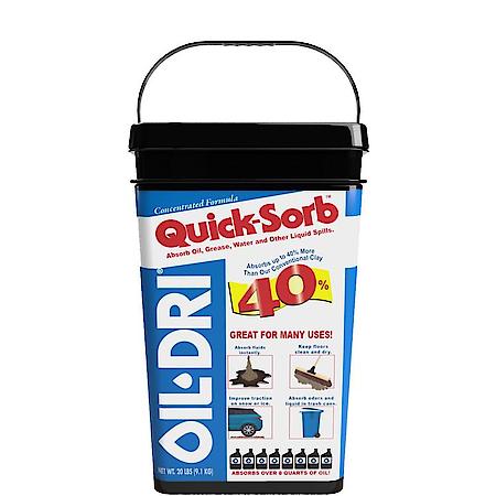 Quick-Sorb Absorbent Fine granular clay absorbent , 20 lb Pail