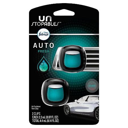 Auto Vent Clip Air Freshener, Fresh Scent, 2 Pack