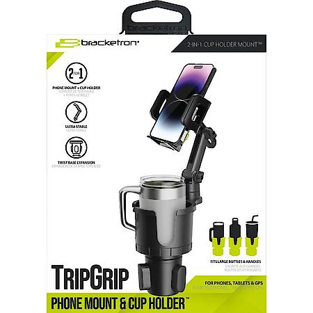 TripGrip XL Phone Mount w/Cupholder: Arms Expand up to 3.5"