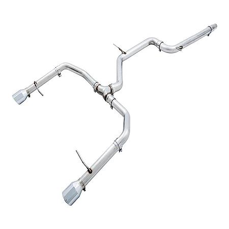 Exhaust System Kit: SS; Without Muffler; Single Exhaust With Dual Outlet; Rear Exit; Non-Resonateds