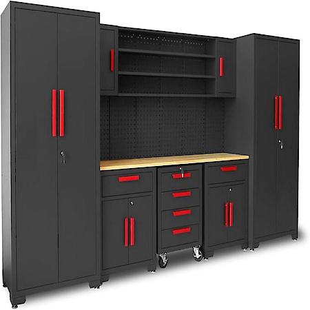 8PC GARAGE CABINETS
