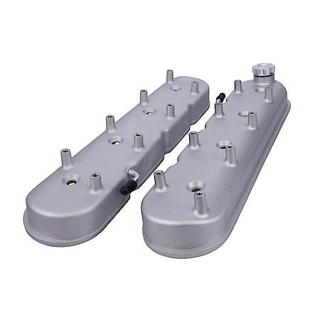 GM LS V8 (4.8L-7.0L) Satin Cast Aluminum Valve Covers with Coil Bracket Mounts