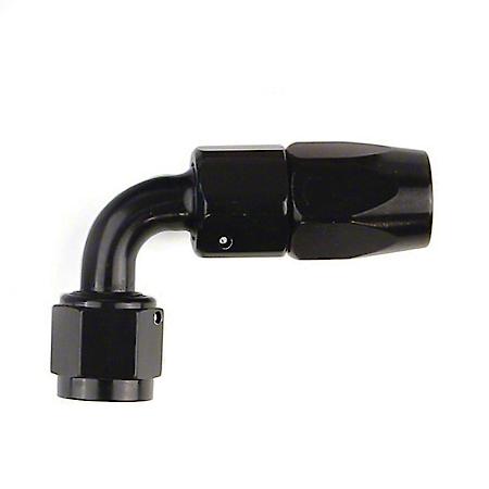 Full Swivel, -10AN, 90 Degree, Anodized, Black, Aluminum, Single