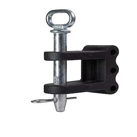 20000Lb, 2-3/8"Opening, (3)5/8"Pin Holes, Powder Coated, Black, Steel