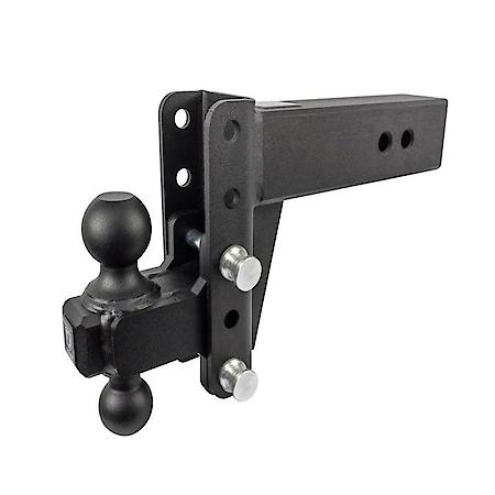 Trailer Hitch Ball Mount: For 3" Receiver, Lockable (Lock Sold Separate), Adjustable 4" Drop/Rise