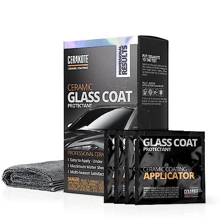 Ceramic Glass Coat Protectant Kit: Hydrophobic Automotive Rain Repellant, Long-Lasting and Durable