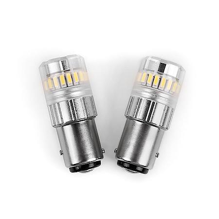 Tail Light Bulb: 1157 Philips 3020 High Power LED, White, 600 Lumens, 9 To 18 Volt DC, Set Of 2