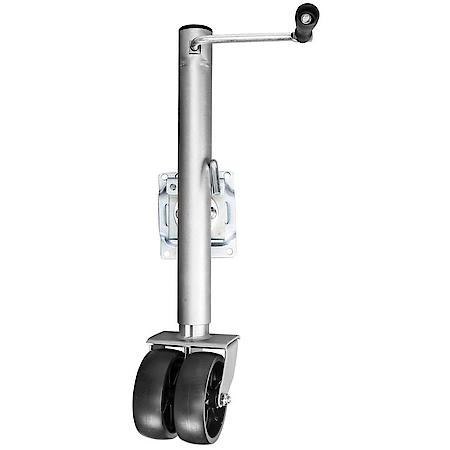 Dual Wheel Swing-Back Bolt-On Trailer Jack, 3/4 Ton (1,500 lb) Capacity