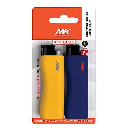 MK Lighters 9G Flint Strike Refillable Lighter - 2 pack