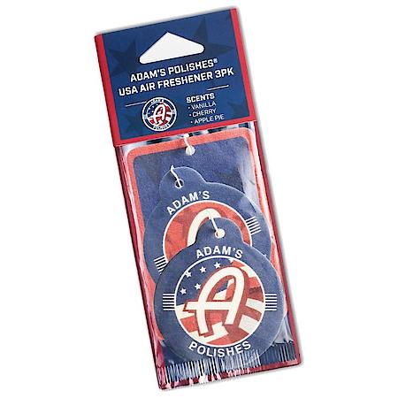 Adam's Polishes USA Design Air Freshener 3 Pack
