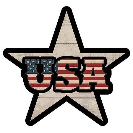 USA 250th Anniversary USA Star Decal: American Flag Weatherproof Sticker, 4.5" x 5.5"