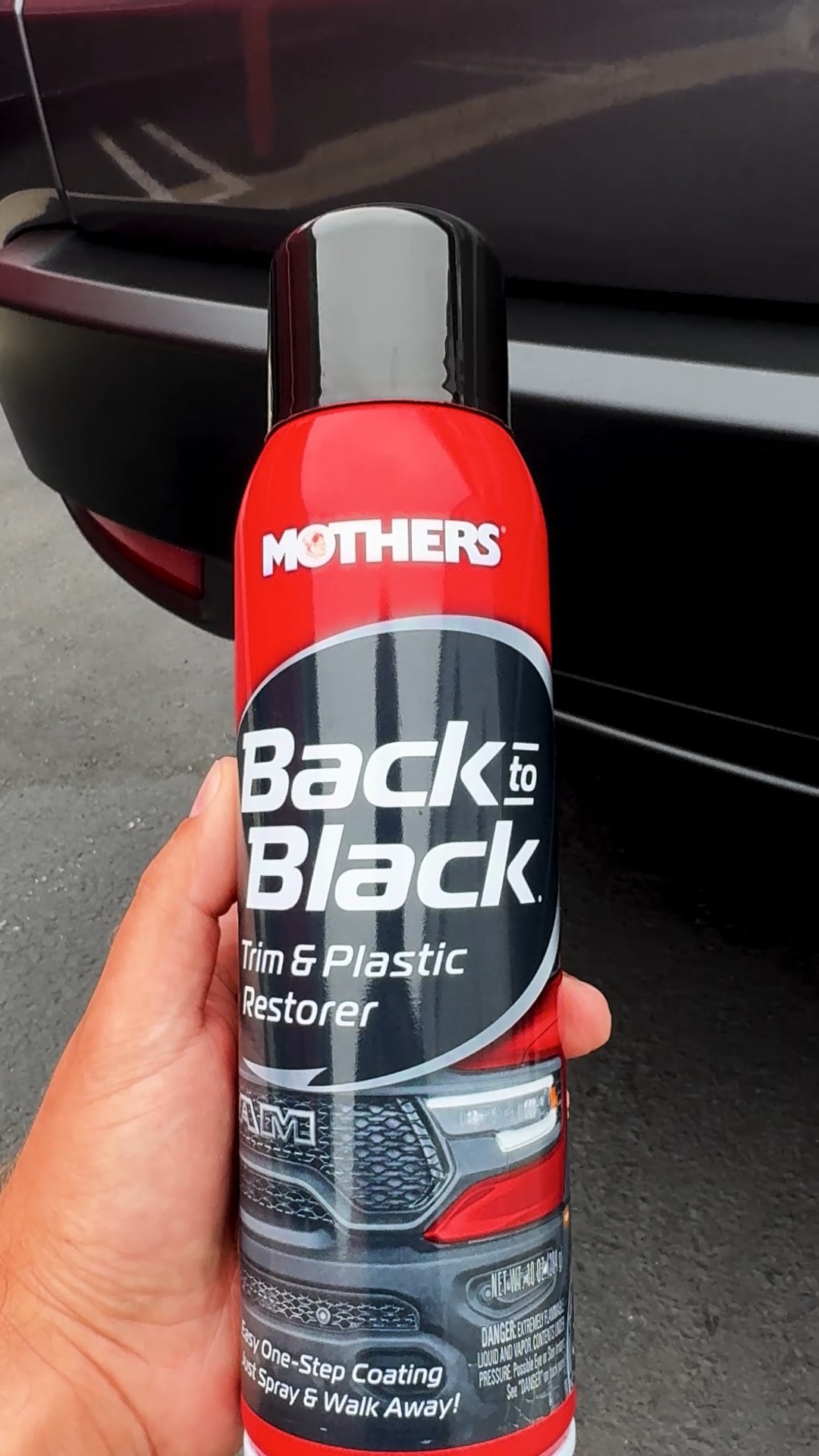 Mothers Back to Black Trim & Plastic Aerosol 